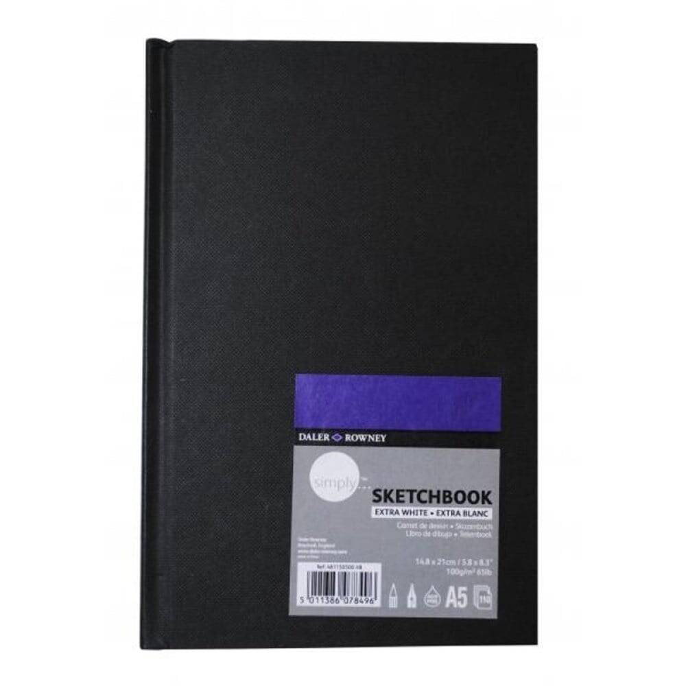 Daler Rowney Simply Sketchbook Ex. White A5 - 100gr.