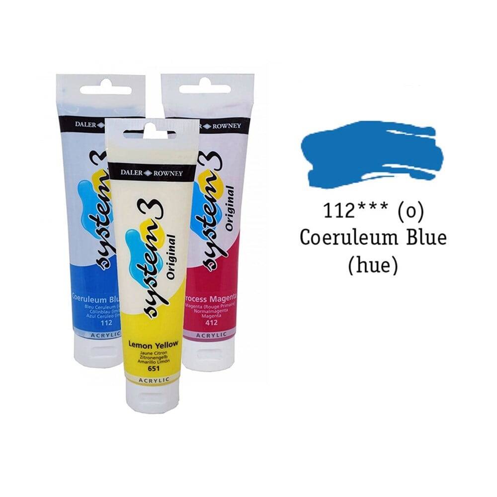 Daler Rowney System 3 Original Akrilik Boya 150 ml Coeruleum Blue Hue