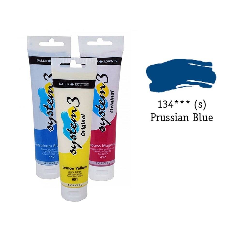 Daler Rowney System 3 Original Akrilik Boya 150 ml Prussn Blue Hue