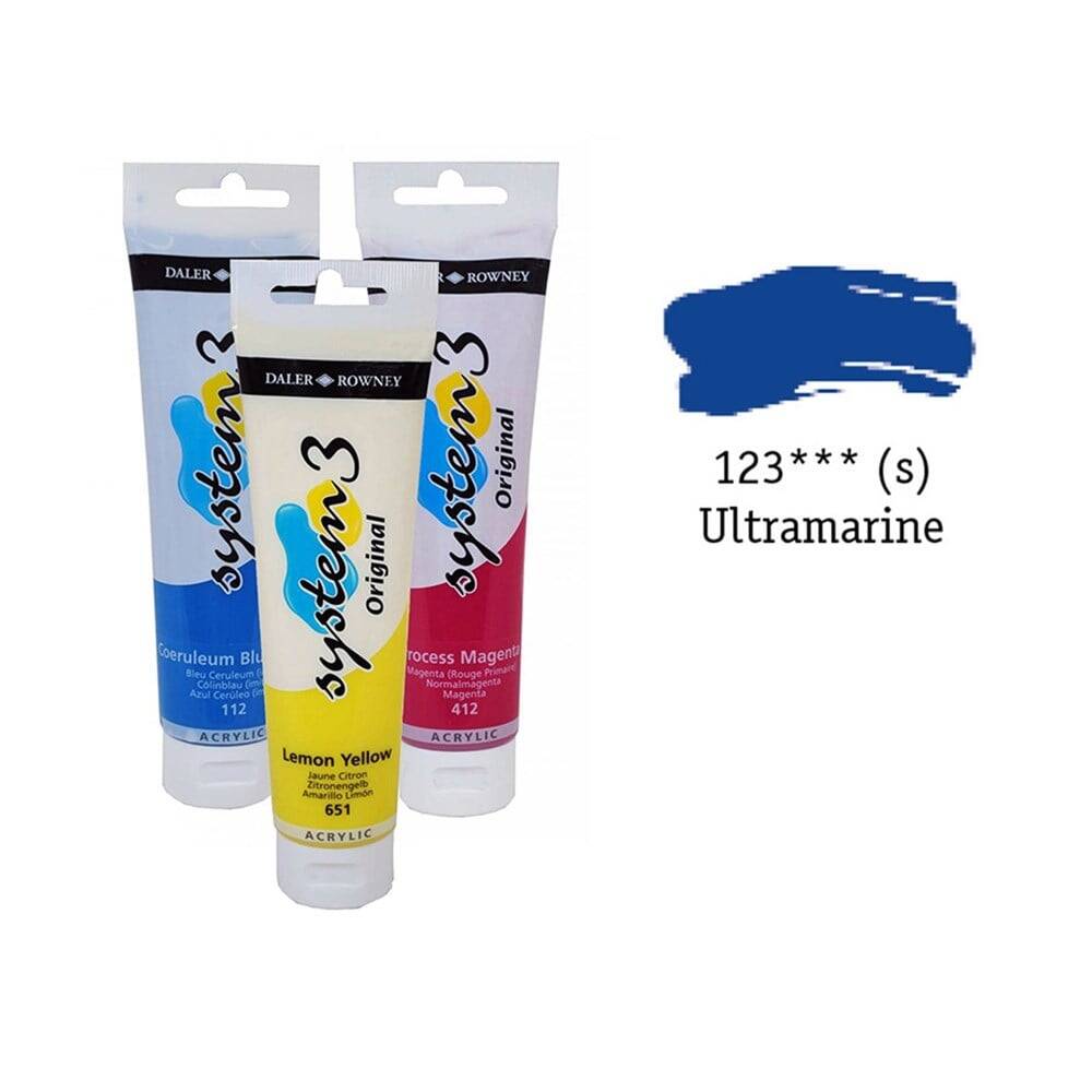 Daler Rowney System 3 Original Akrilik Boya 150 ml Ultramarine