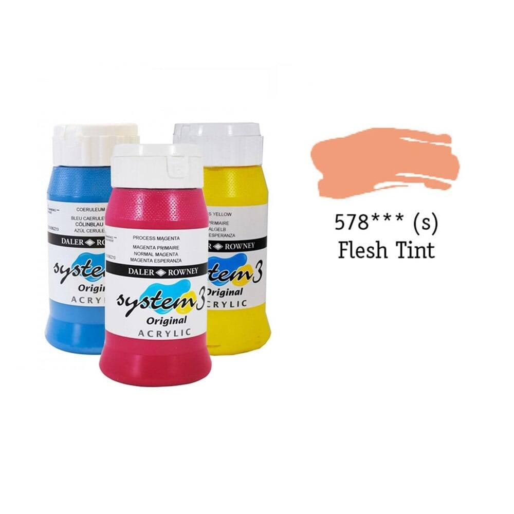 Daler Rowney System 3 Original Akrilik Boya 500 ml Flesh Tint