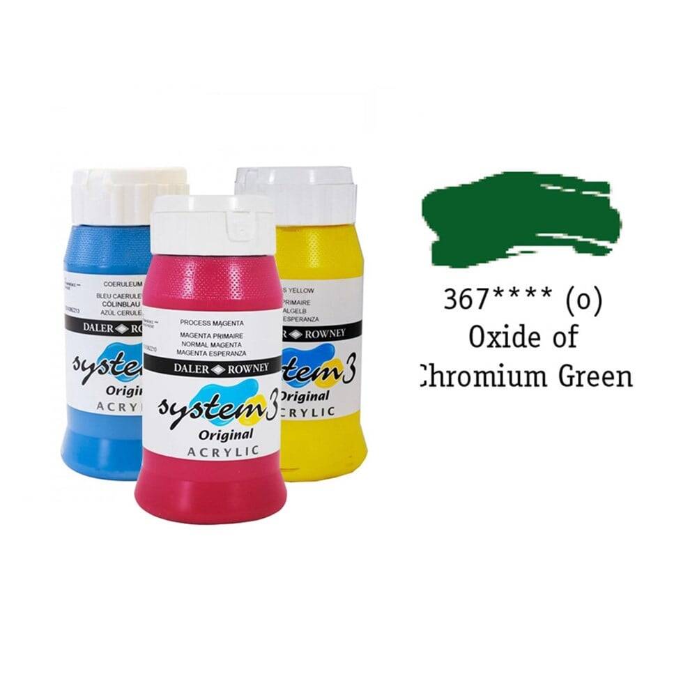 Daler Rowney System 3 Original Akrilik Boya 500 ml Oxide Of Chromium Green