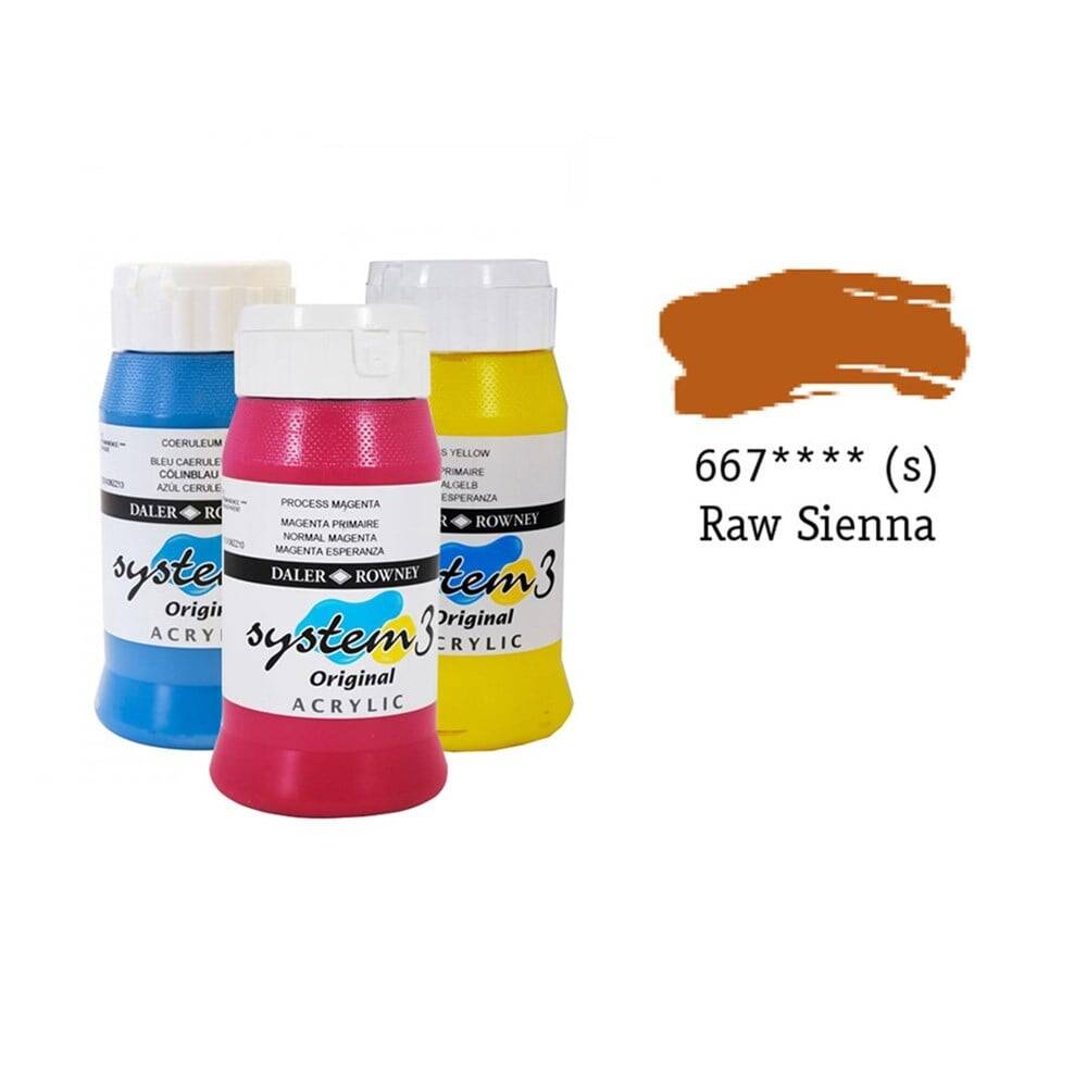 Daler Rowney System 3 Original Acrylic Paint Raw Sienna