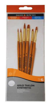Daler Rowney Taklon Brush Set Short Handle 6 Pieces