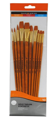 Daler Rowney Taklon Brush Set Long Handle 10 Pieces