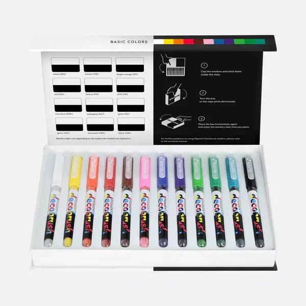 Decobrush Pigment Set 12 Basic Colors