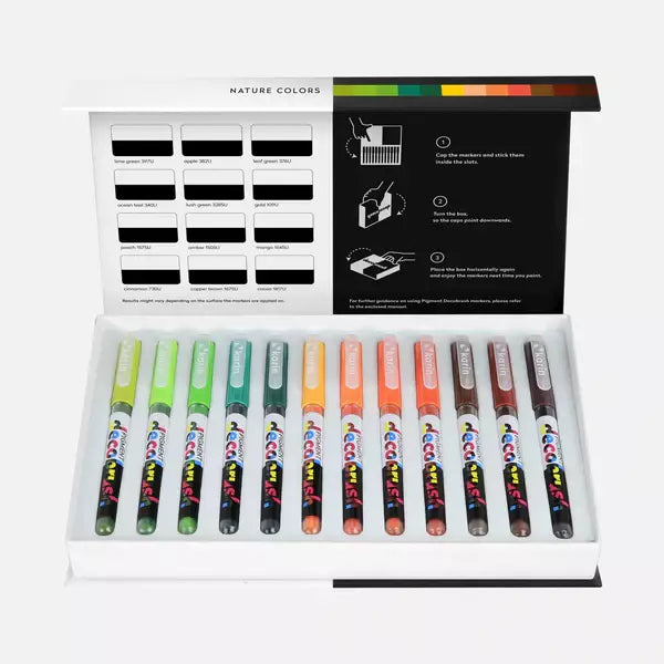 Decobrush Pigment Set 12 Nature Colors
