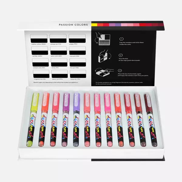 Decobrush Pigment Set 12 Passion Colors