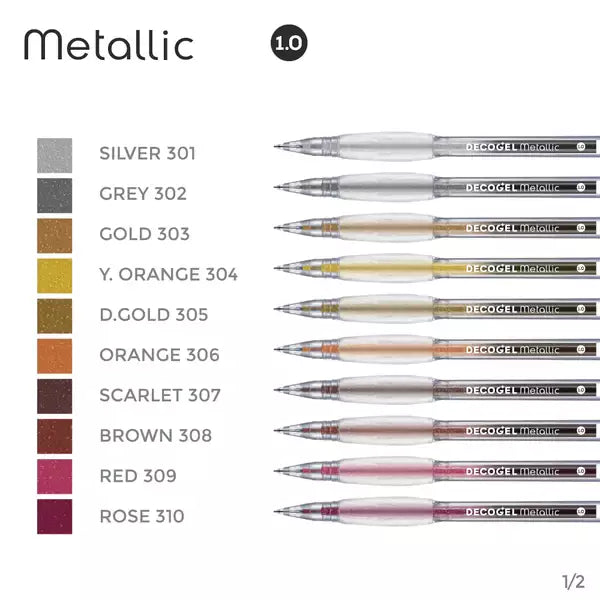 Decogel Metalik Jel Kalem Silver