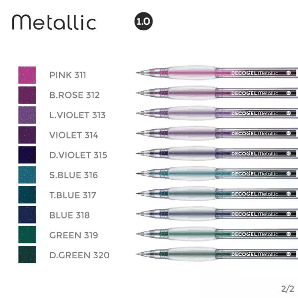 Decogel Metalik Jel Kalem Silver