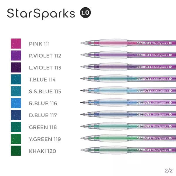 Decogel Star Sparks 20 Gel Pens Set