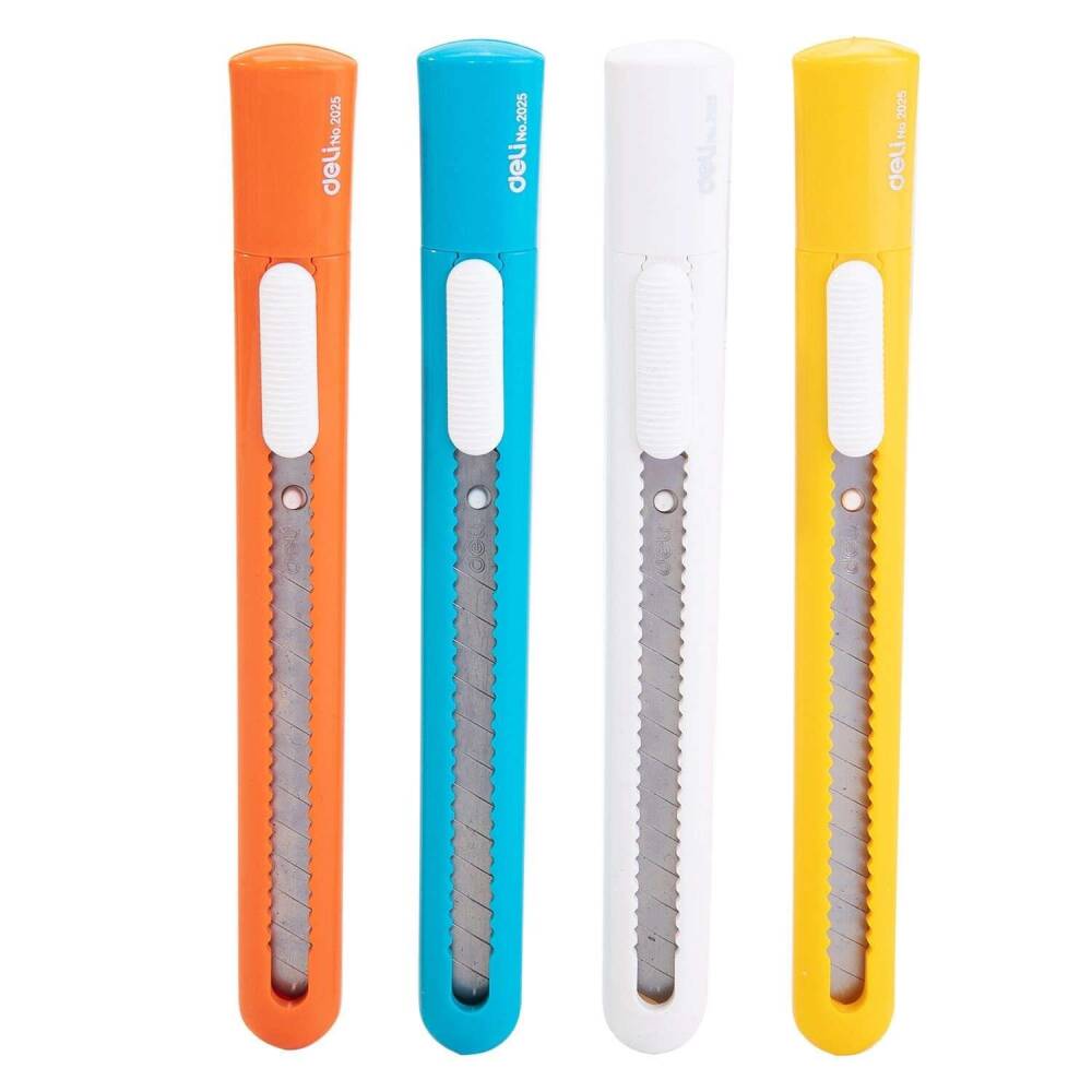 Deli Plastic Narrow Utility Knife 9 mm Mixed Color 2025