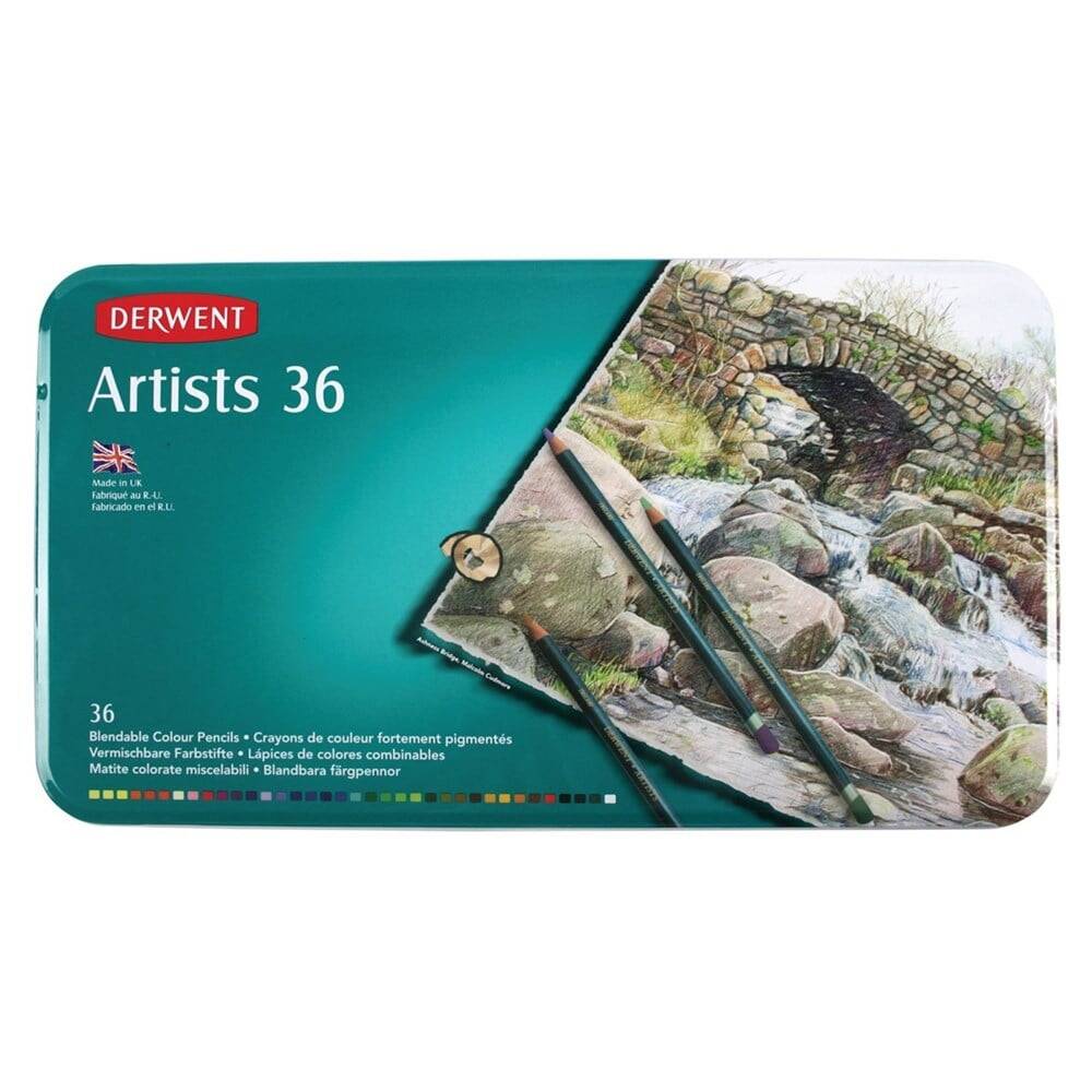 Derwent Artists Colour Pencils Artist Kuru Boya Kalemi 36'lı Teneke Kutu
