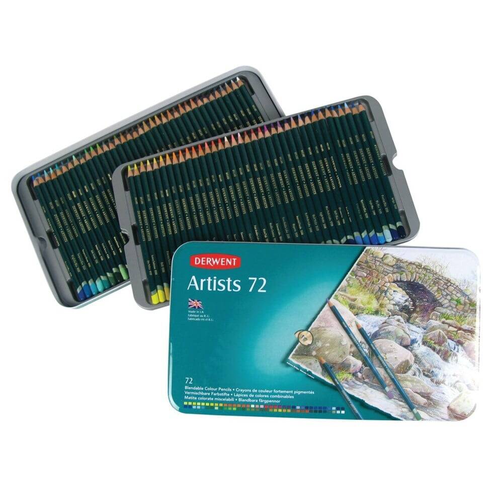 Derwent Artists Colour Pencils Artist Kuru Boya Kalemi 72'li Teneke Kutu