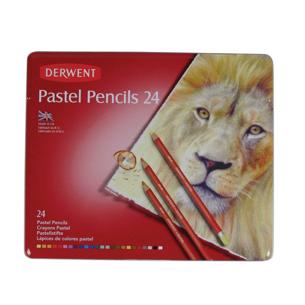 Derwent Pastel Pencil Pastel Kalem 24'Lü Teneke Kutu