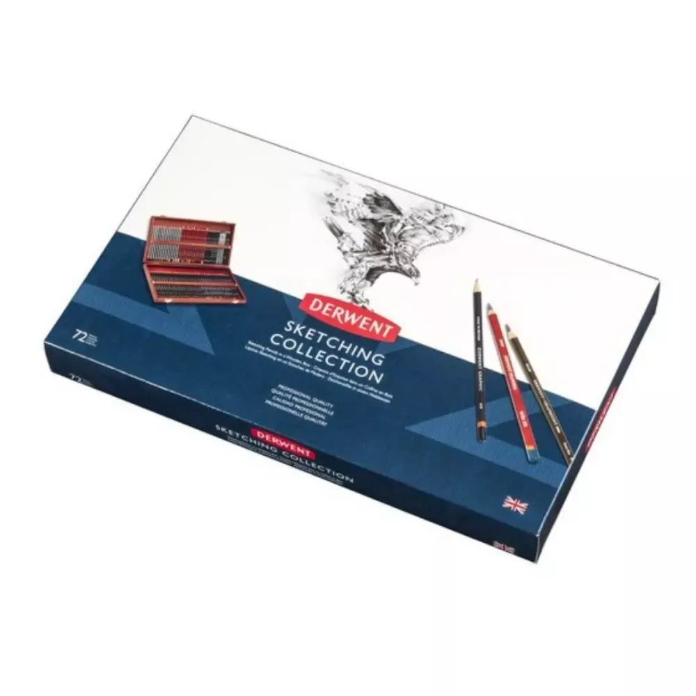 Derwent Sketching Pencil Set 72-Piece Wooden Box
