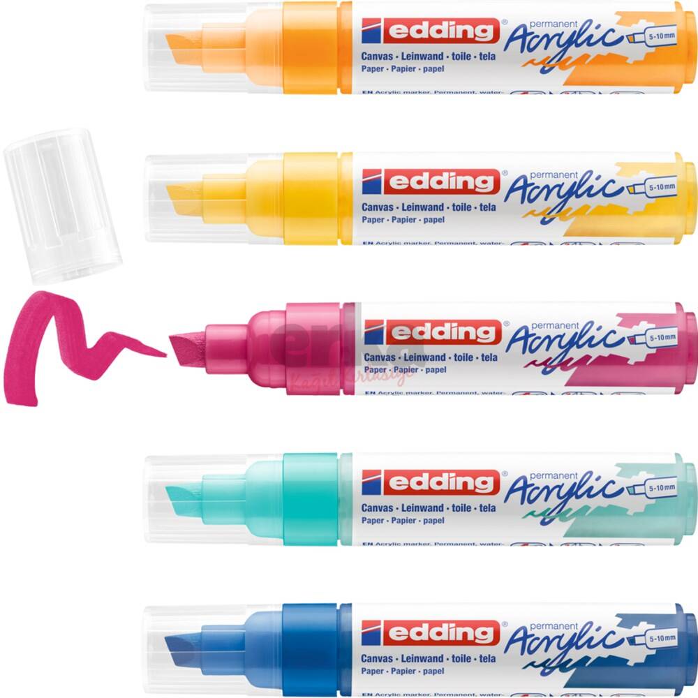 Edding Acrylic Marker Thick Tip 5-Piece Set Abstract E-5000