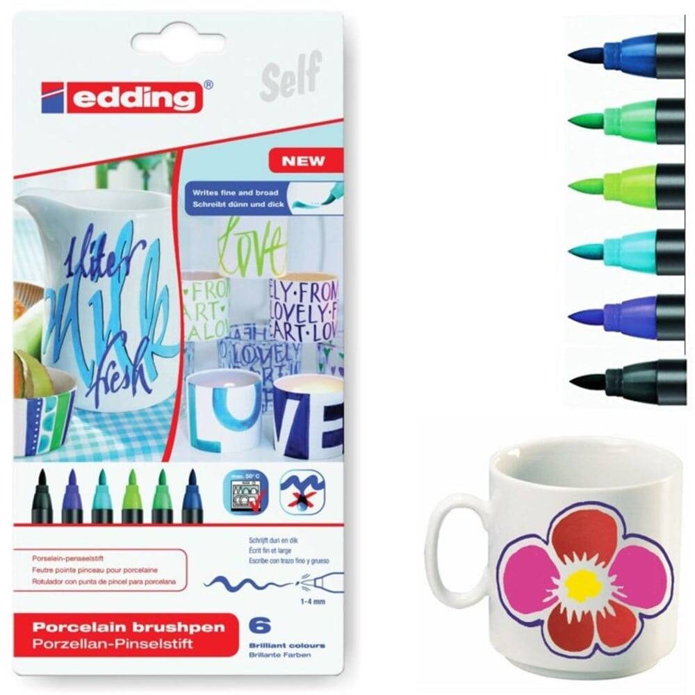 Edding Porcelain Pencil Set - Cool Colors