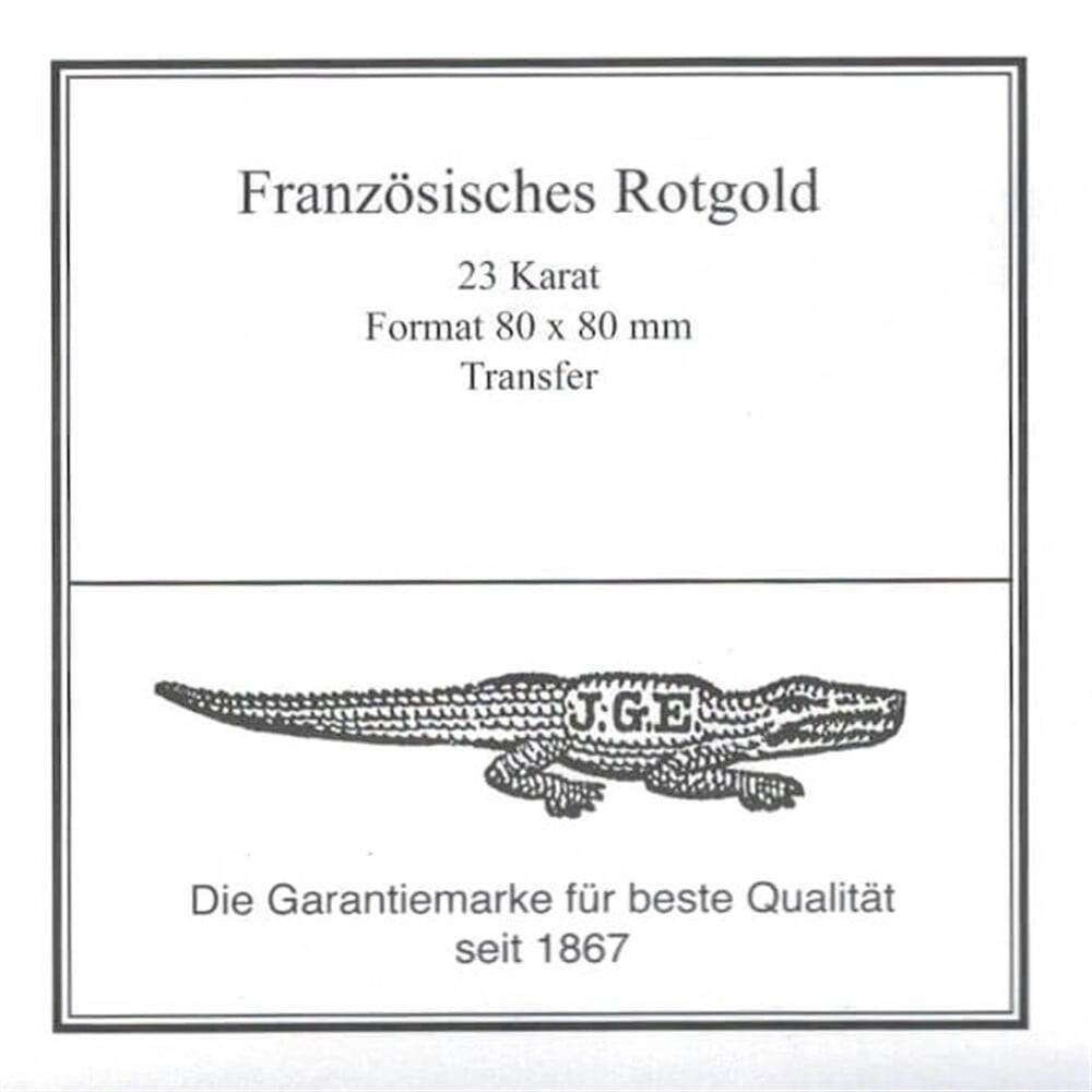 Eytzinger French Red Gold 23 Carat Transfer (Patent) Gold Leaf