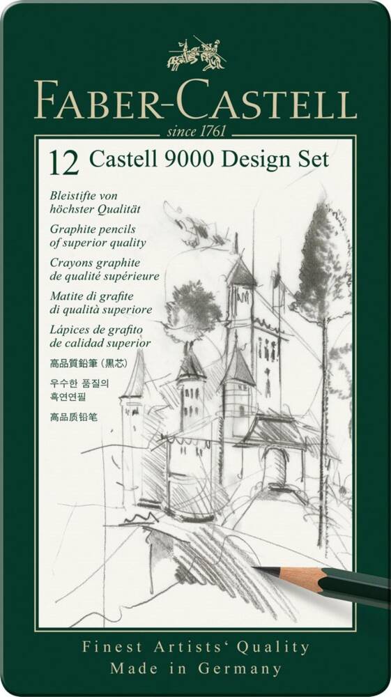 Faber Castell 9000 Dereceli Kalem Seti 12'li(5B-5H)