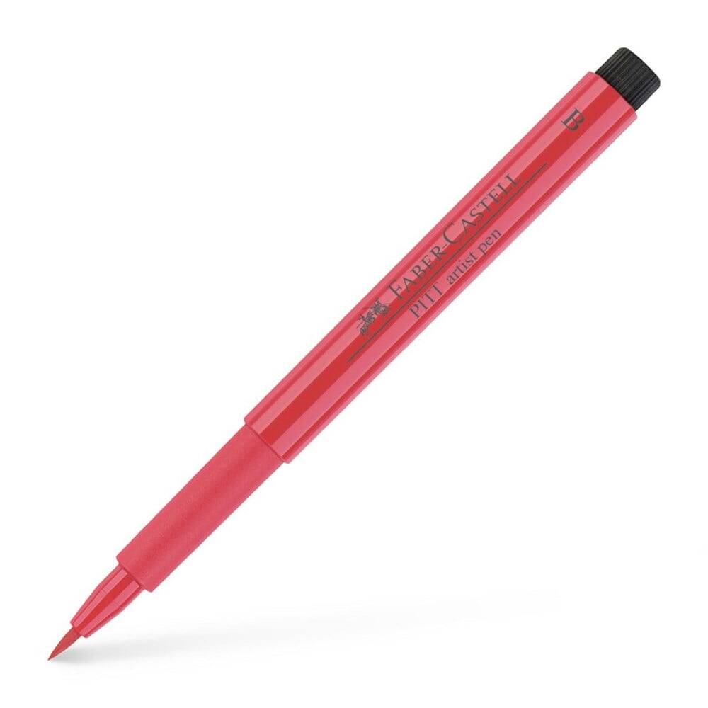 Faber Castell Pitt Artist Pen Çizim Kalemi 223 Koyu Kırmızı Açık B Uç