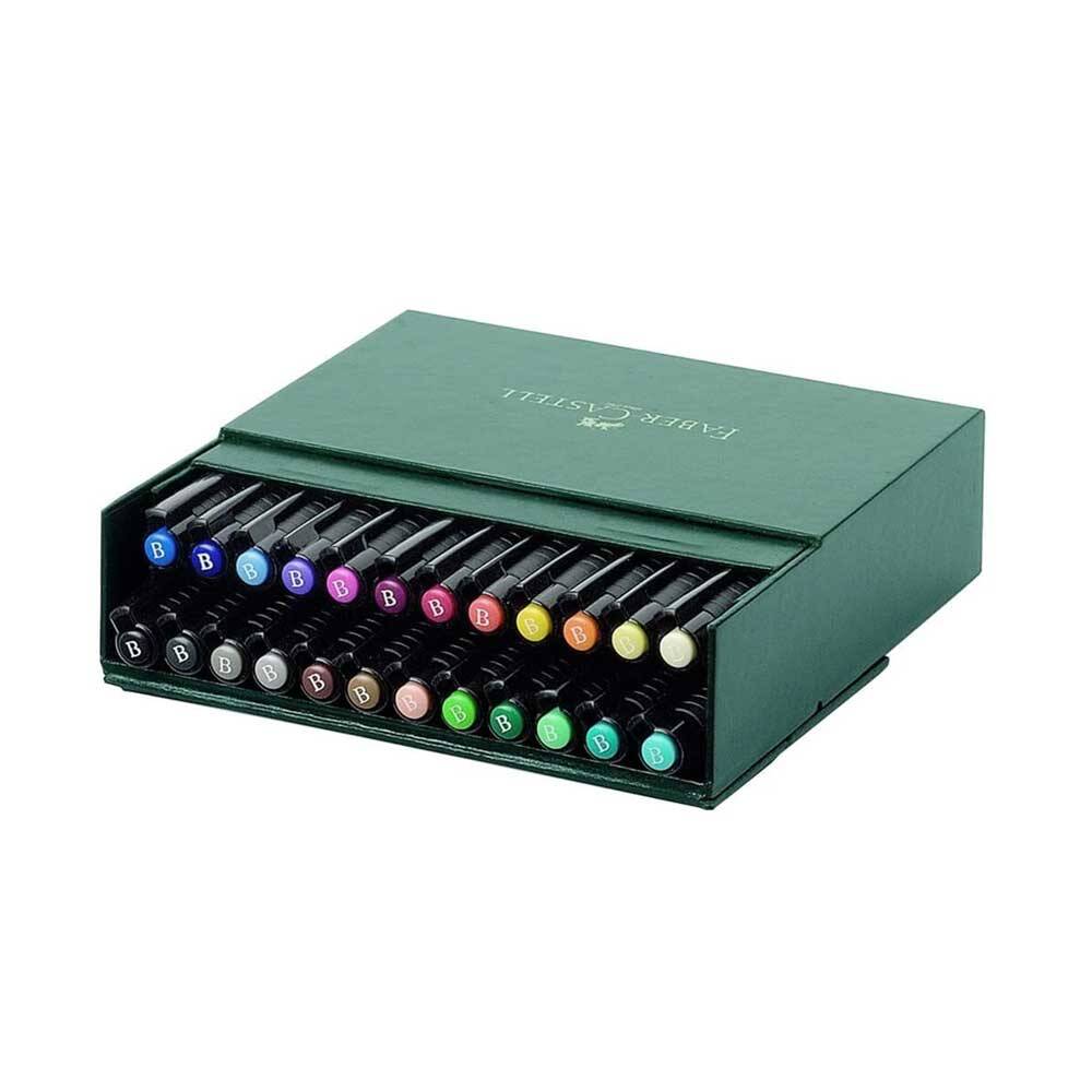 Faber Castell Pitt Drawing Pencil Brush Nib Studio Box, 24 Colors
