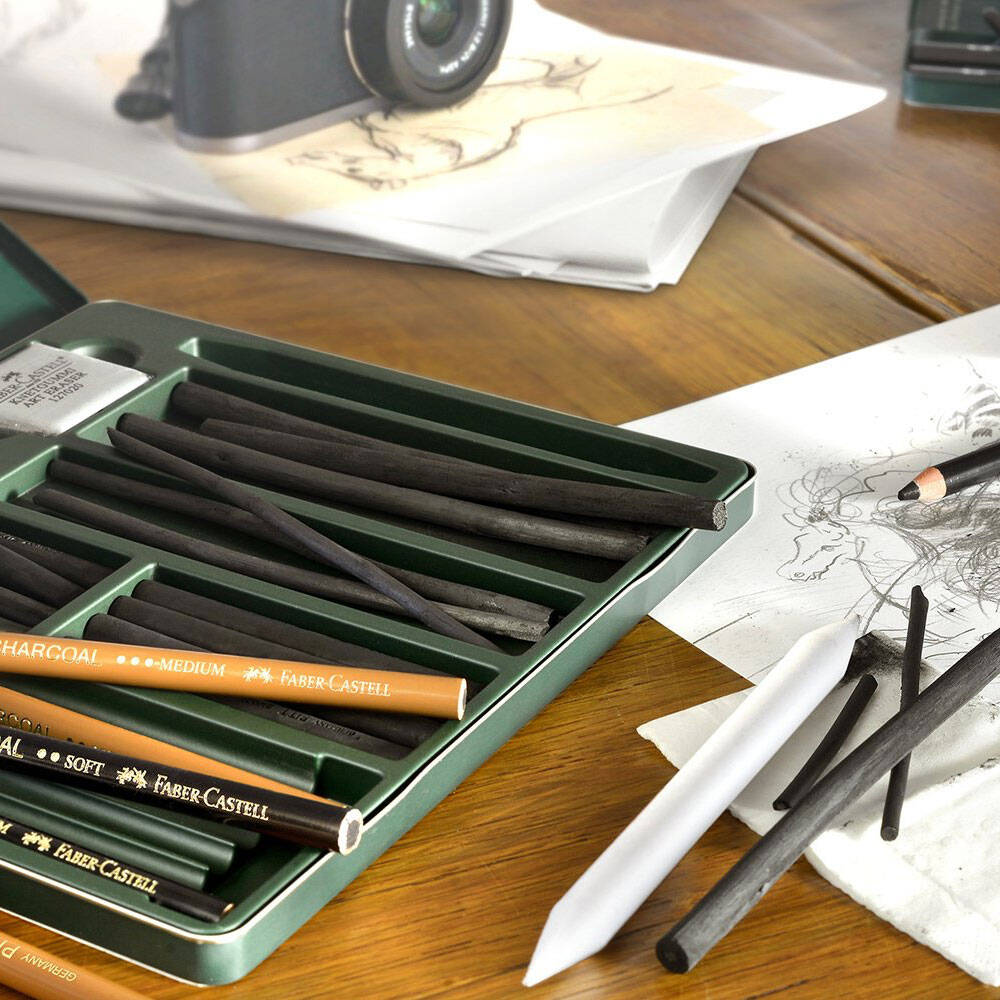 Faber Castell Pitt Monochrome Processed Charcoal Set