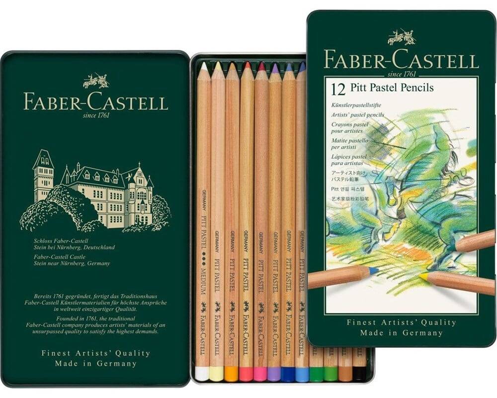 Faber Castell Pitt Pastel Pencil 12 Colors