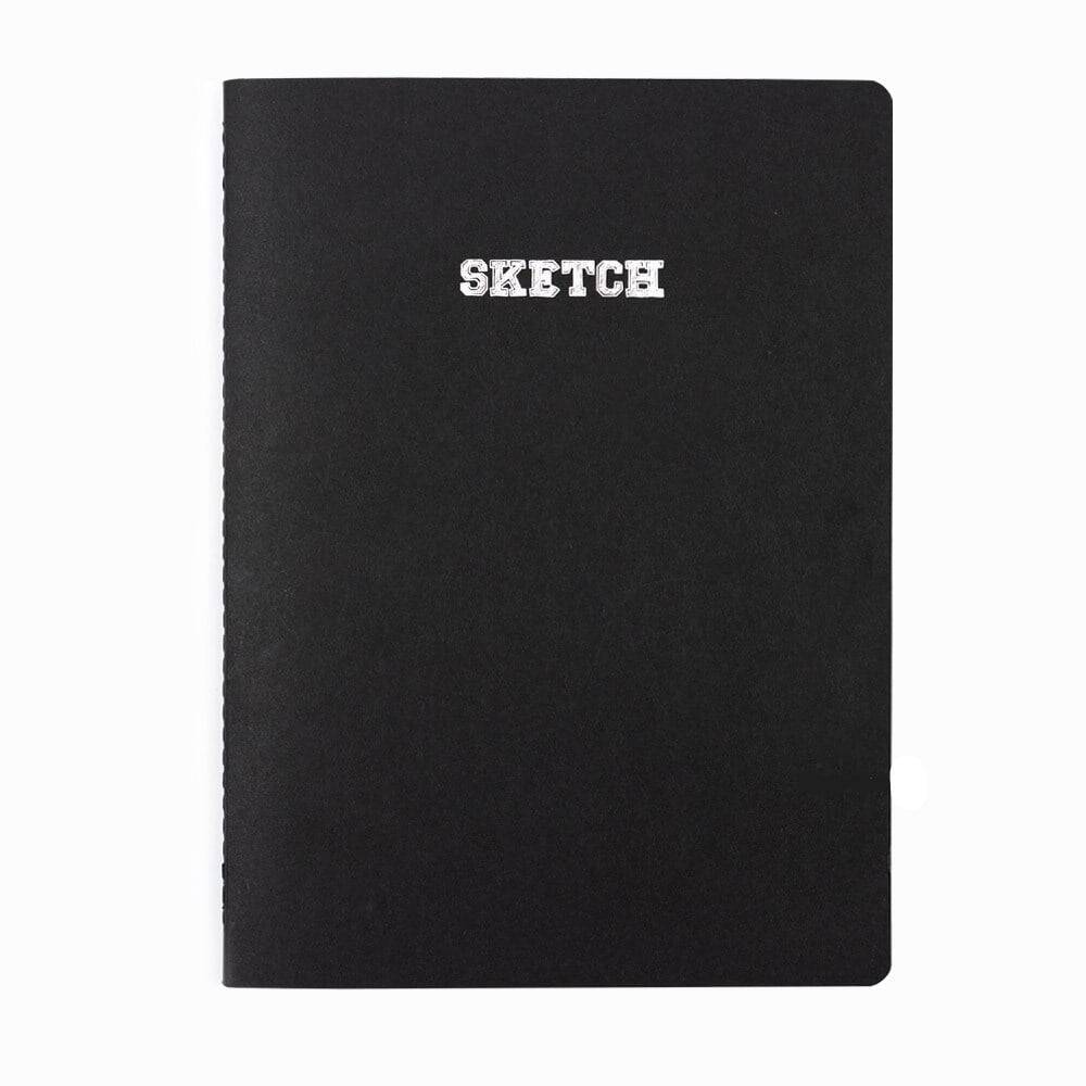 Fabio Ricci Stitched Sketchbook Black 16.5x22.5cm 100gr