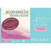 Fabriano Artistico Watercolor Notebook Traditional White Grana Grossa Rough 300gr, 31x41 cm 20 Pages
