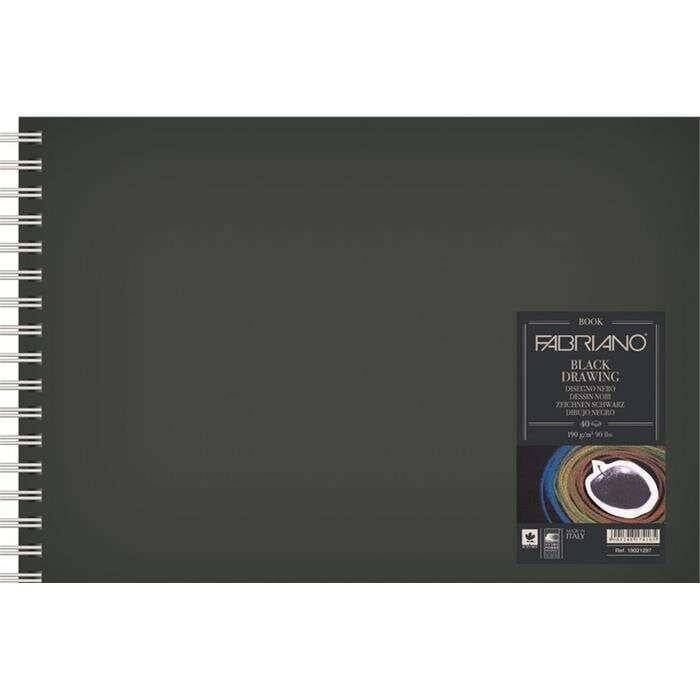 Fabriano Black Drawing Book Siyah Çizim Defteri A5 190 g 40 Yaprak