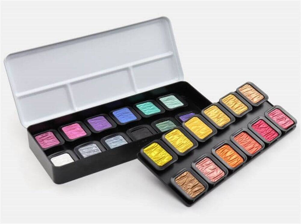 Finetec Metallic Watercolor Set 24 Colors F2400