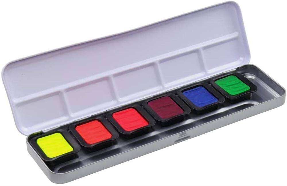 Finetec Neon Colors Watercolor Set 6 Colors FN9000