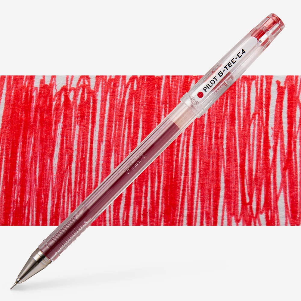 Pilot G-Tec C4 İğne Uçlu Roller Kalem Kırmızı 0.4 mm