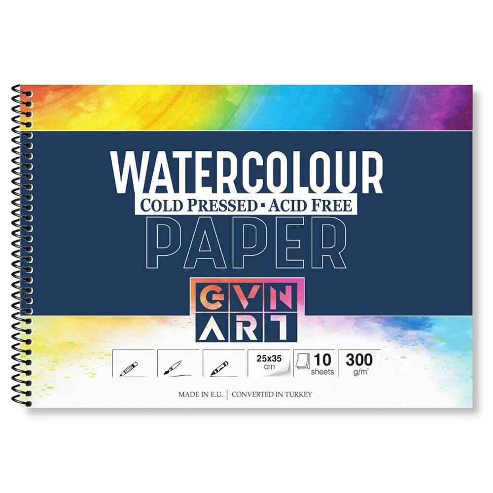 Güven Art Cold Press Watercolour Notebook 300gr 25x35cm 10 yp