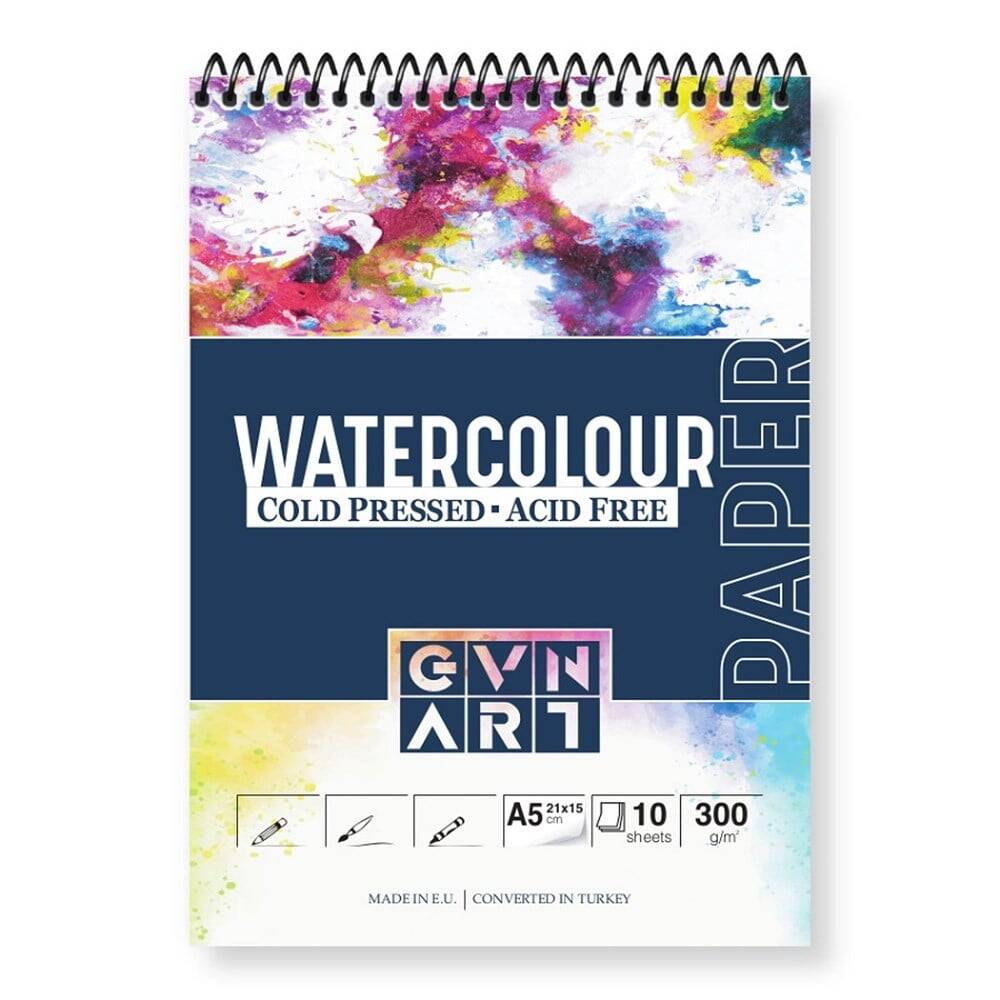 Güven Art Cold Press Watercolour Notebook 300gr A5 10 Sheets