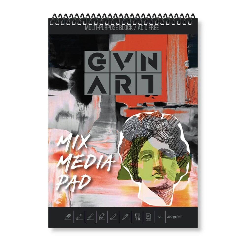 Güven Art Mix Madia Pad A4 200 gr 20 yp