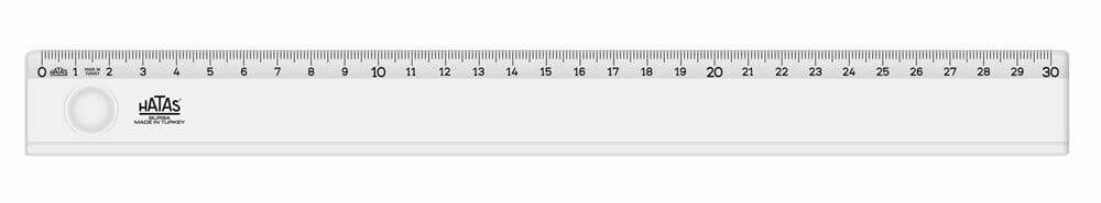 Hatas Ruler with Narrow Plastic Lens 30 Cm 00143