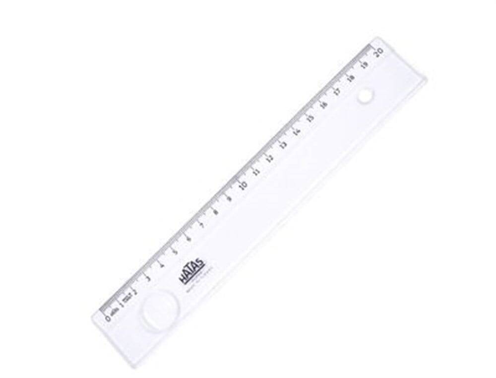 Hatas Ruler with Plastic Lens 20 cm 00151