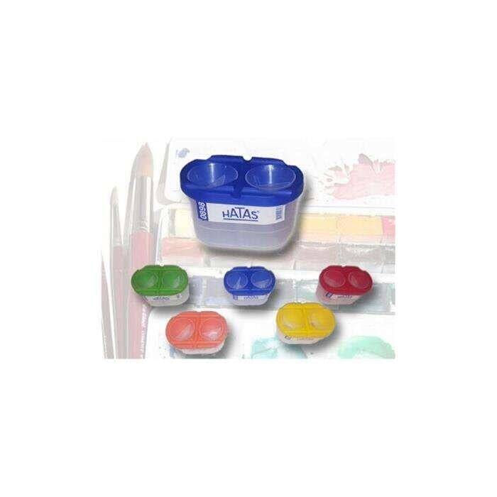 Hatas Brush Cleaning Container with 2 Compartments