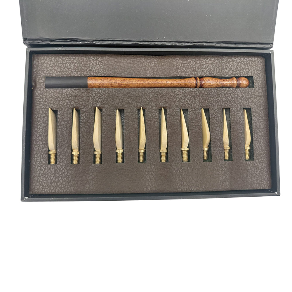 Karin Bambu Hat Kalem Seti Hediyelik Kutu - Bambu Ağacı 2 mm-10 mm + 12 mm 1 Sap Vidalı Sistem