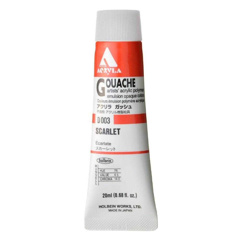 Holbein Akrilik Guaj Boya 20 ml D003 Scarlet