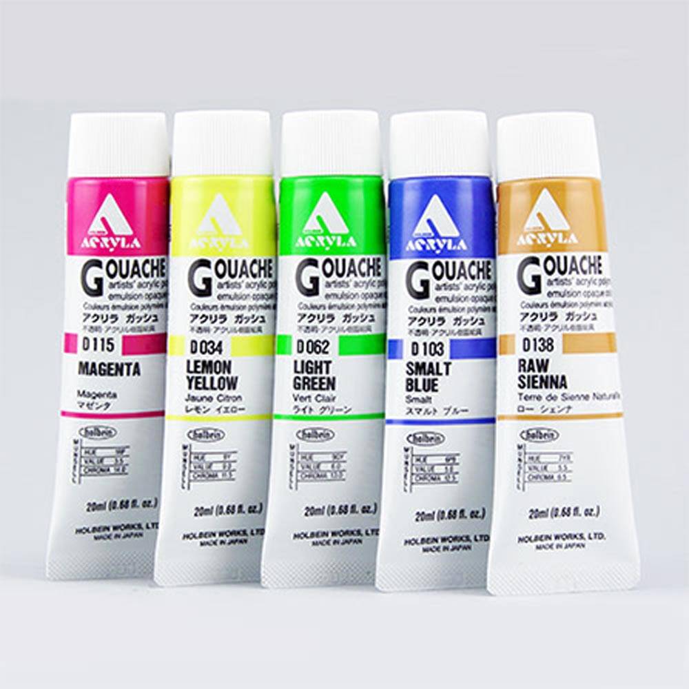 Holbein Acrylic Gouache Paint Set 36 Colors
