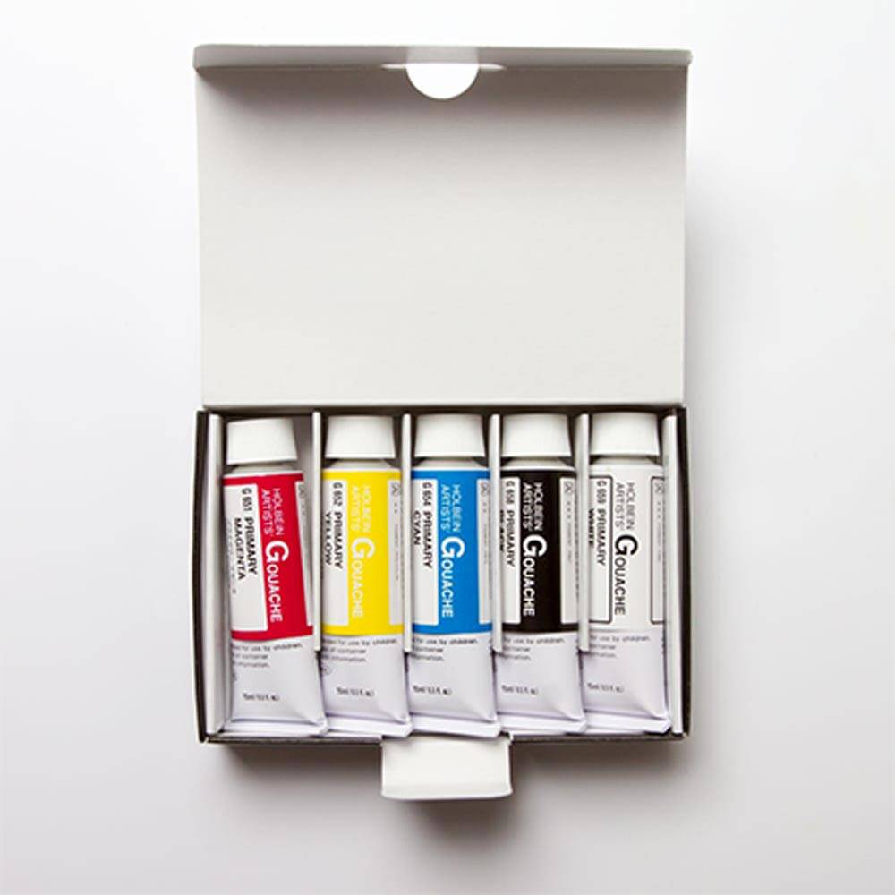 Holbein Gouache Paint Set 15 ml x 5 Main Colors