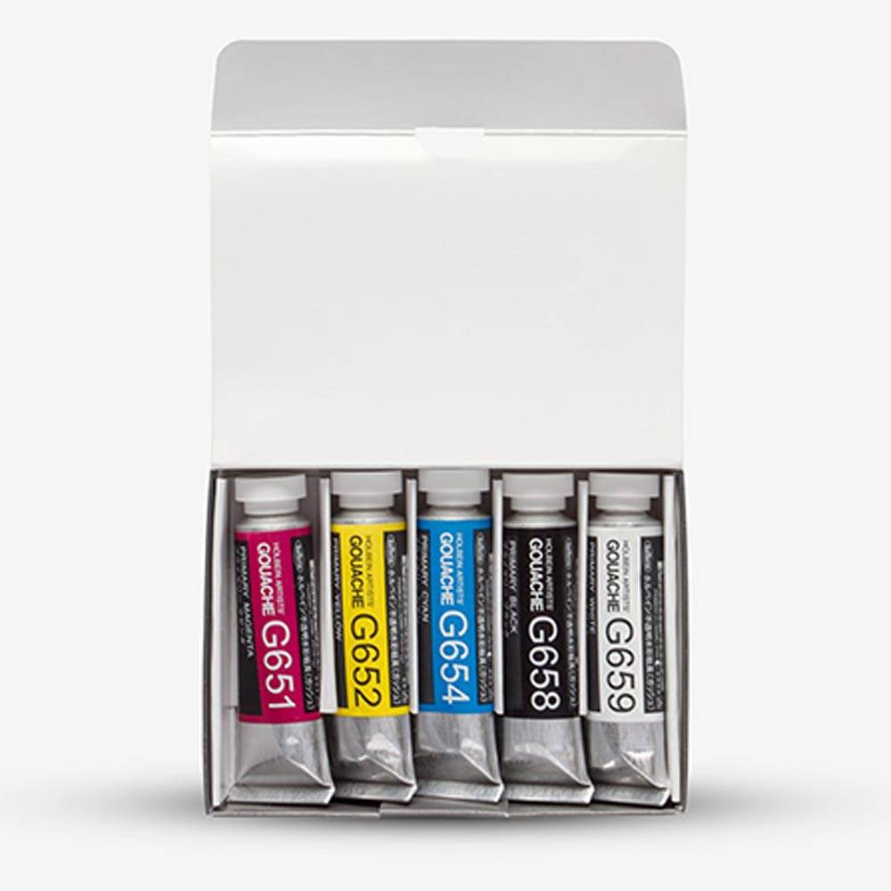 Holbein Gouache Paint Set 15 ml x 5 Main Colors