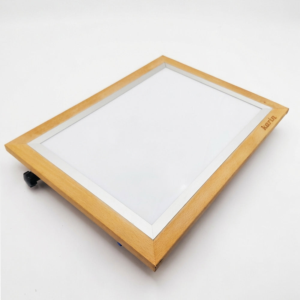Karin Naturel Kayın Yüksek Işıklı Led Eskiz ve Çizim Masası 40x60 Cm