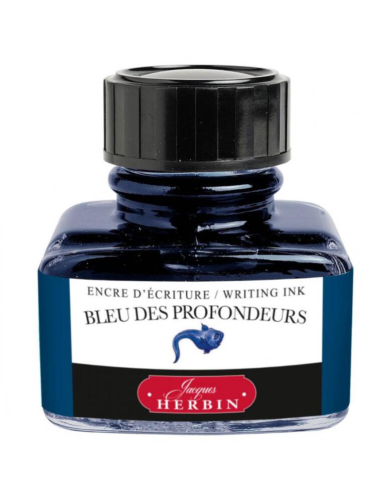J. Herbin D Fountain Pen Bottle Ink 30 ml 13018T Blue Profondeurs