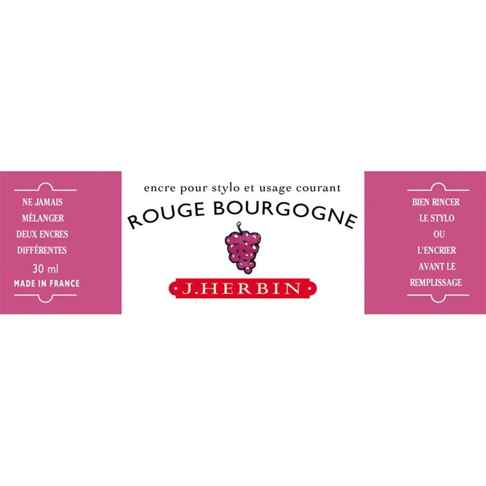 J. Herbin D Fountain Pen Bottle Ink 30 ml 13028T Rouge Bourgogne