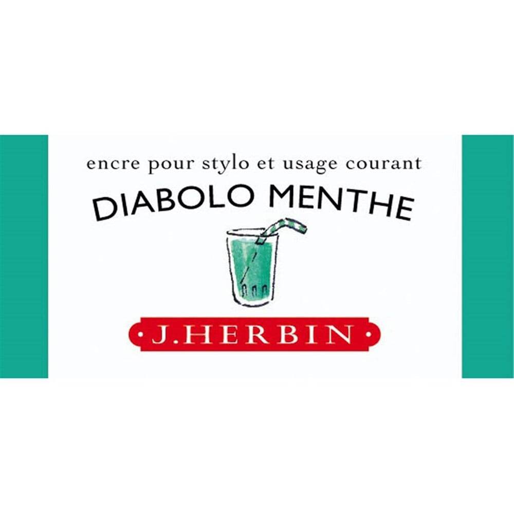 J. Herbin D Fountain Pen Bottle Ink 30 ml 13033T Diabolo Menthe