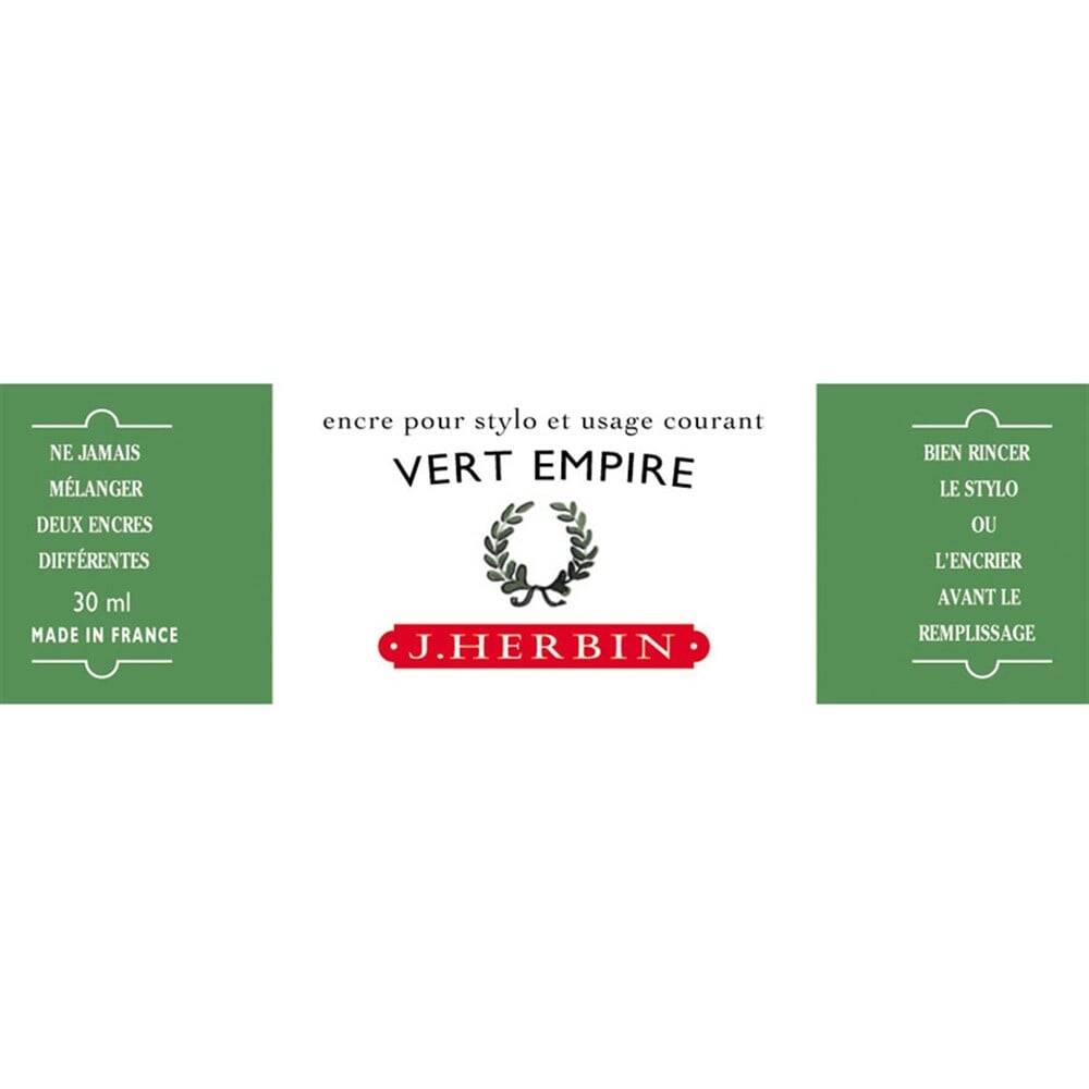 J. Herbin D Fountain Pen Bottle Ink 30 ml 13039T Vert Empire